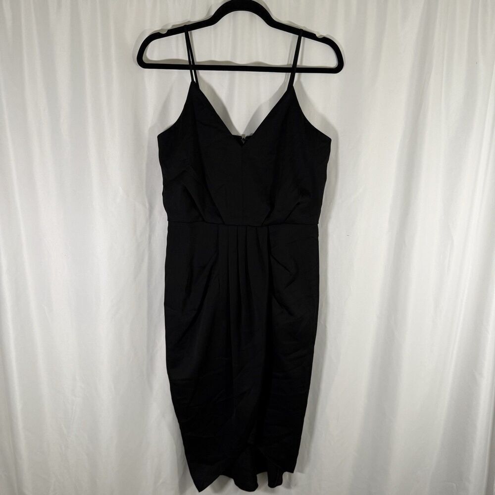 Chelsea 28 Knee length Dress Women's 4 Solid Black Sleeveless Zip Back